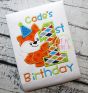First Birthday Fox Applique | Machine Embroidery Designs by JuJu