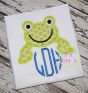 Frog Monogram Topper Applique | Machine Embroidery Designs by JuJu