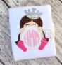 Princess Crown Monogram Peeker Applique | Machine Embroidery Designs by JuJu
