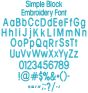Simple Block Embroidery Font | Machine Embroidery Designs by JuJu