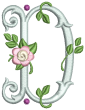 Vintage Rose Monogram Machine Embroidery Designs by JuJu