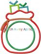 Santa Bag Monogram Circle | Machine Embroidery Designs by JuJu/ Stitch Away Applique 