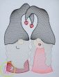 Gnome Couple Sketch Embroidery Design | Machine Embroidery Designs by JuJu