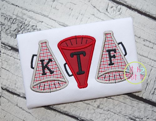 Megaphone Trio Applique | Machine Embroidery Designs by JuJu