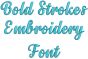 Bold Strokes Embroidery Font | Machine Embroidery Designs by JuJu