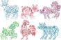 Scandinavian Farm Animals Digital Machine Embroidery Designs by JuJu