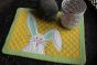 Mug Rug Quilted Bunny 2 | Machine Embroidery Designs by JuJu