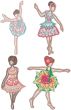 Free Standing Lace Ballerinas 2 | Machine Embroidery Designs by JuJu