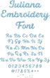 Juliana Embroidery Font | Machine Embroidery Designs by JuJu