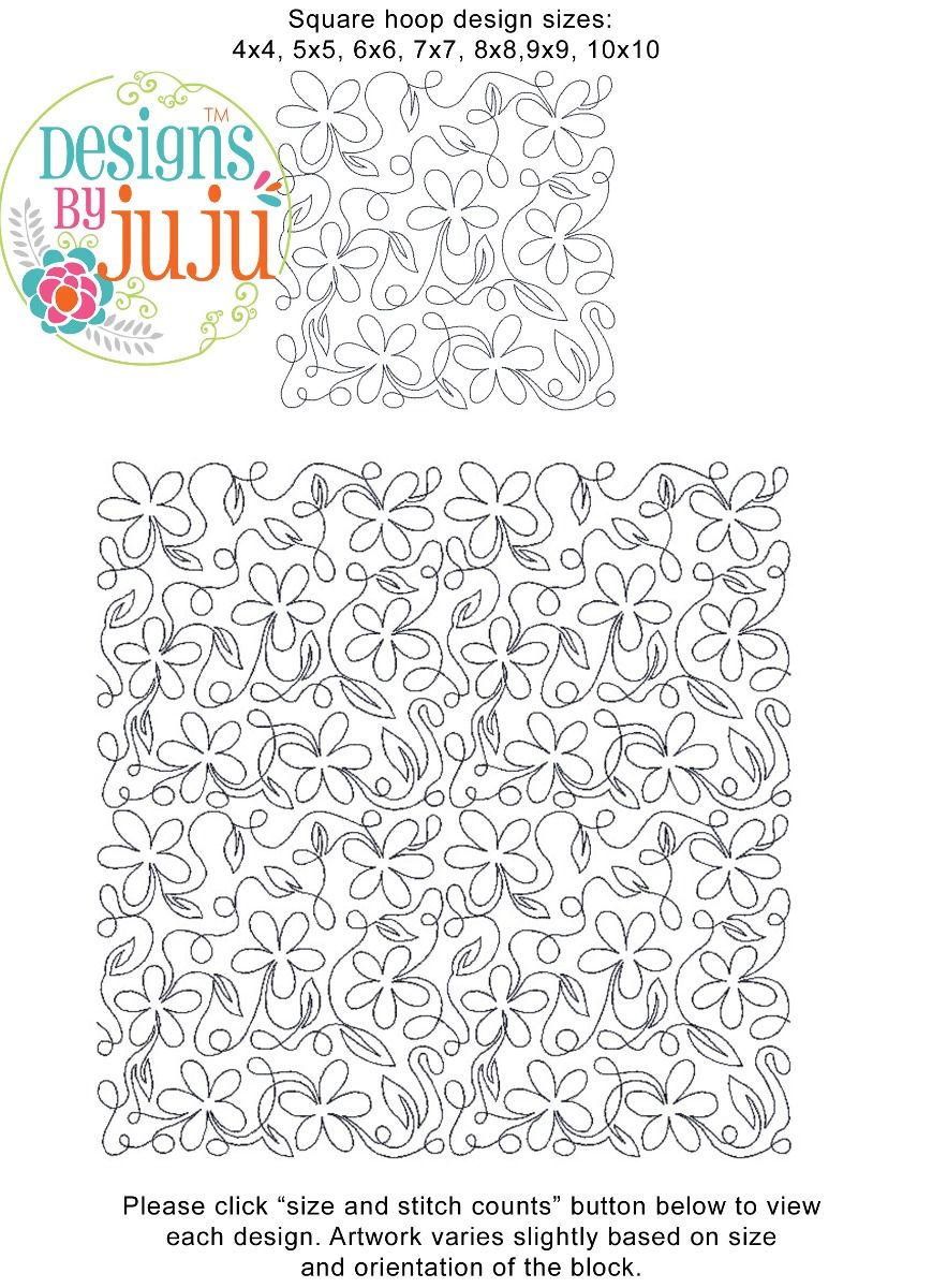 Flowers and Loops End-to-End Quilting | Machine Embroidery