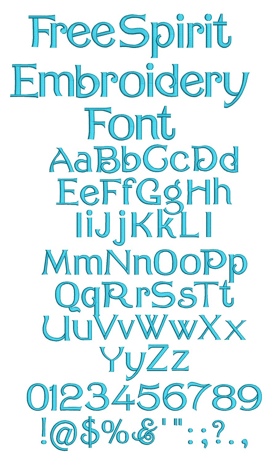 Embroidery font free discount
