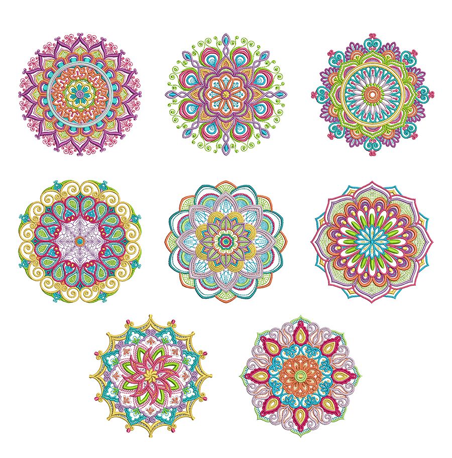 Marvelous Mandalas Set 2 Machine Embroidery Designs by JuJu Marvelous Mandalas Set 2 Machine Embroidery Designs by JuJu