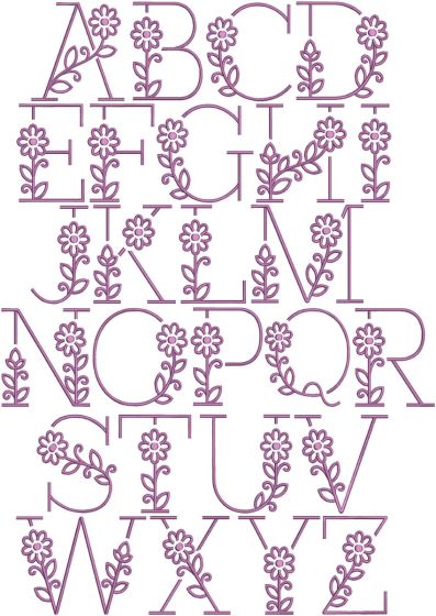 Violetta Monogram | Machine Embroidery Designs by JuJu