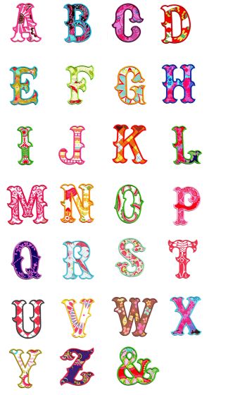 Wanda Applique Alphabet Applique Machine Embroidery Designs by JuJu 