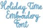 Holiday Time Embroidery Font | Machine Embroidery Designs by JuJu