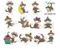 Sweet Sock Monkeys Filled Machine Embroidery Designs by JuJu