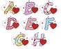 I Love Applique Alphabet Hearts Applique Machine Embroidery Designs by JuJu 