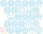 Natural Circle Applique Zig Zag Monogram