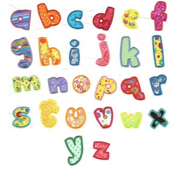 Tutti Frutti Alphabet Applique Machine Embroidery Designs by JuJu 