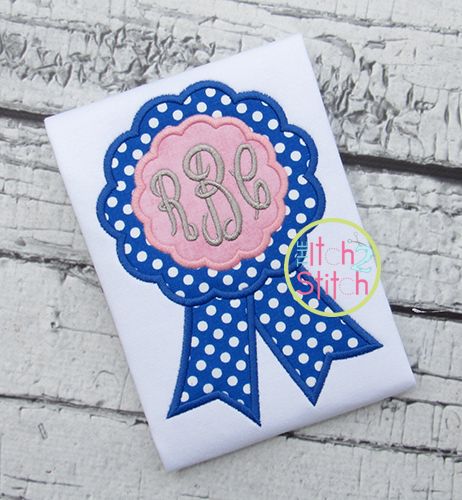 Award Ribbon Scallop Applique | Machine Embroidery Designs by JuJu