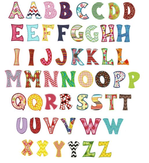 Romeo Applique Alphabet Font Machine Embroidery Designs by JuJu 