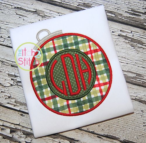 Ornament Monogram Applique | Machine Embroidery Designs by JuJu