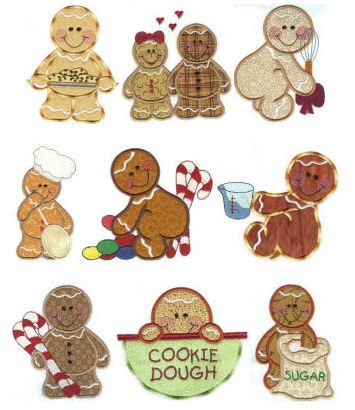 Ginger's Kitchen Applique Machine Embroidery Designs by JuJu 