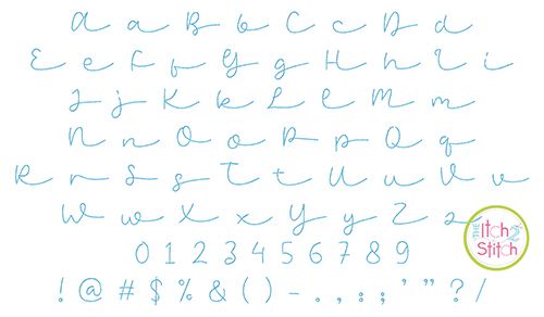 Best Friend Forever Script Bean Embroidery Font | Machine Embroidery Designs by JuJu