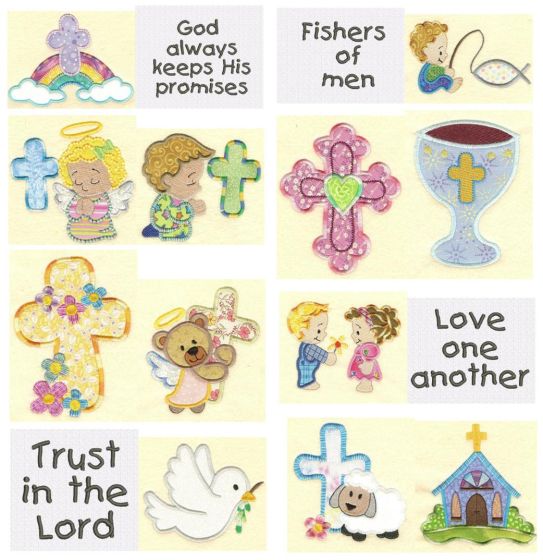 Wee Worship Applique Machine Embroidery Designs by JuJu 