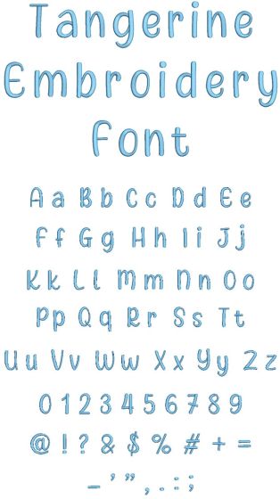 Tangerine Embroidery Font | Machine Embroidery Designs by JuJu