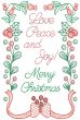 Christmas Greeting Cards Set 7 Digital Embroidery Designs by JuJu