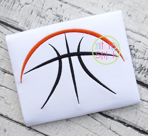 Half Basketball | Machine Embroidery Designs by JuJu