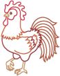 Chicken Line Art | Machine Embroidery Designs by JuJu