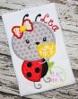 Ladybug Tulip Applique | Machine Embroidery Designs by JuJu