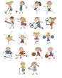 The Stix Kids Play Sports Machine Embroidery Designs by JuJu