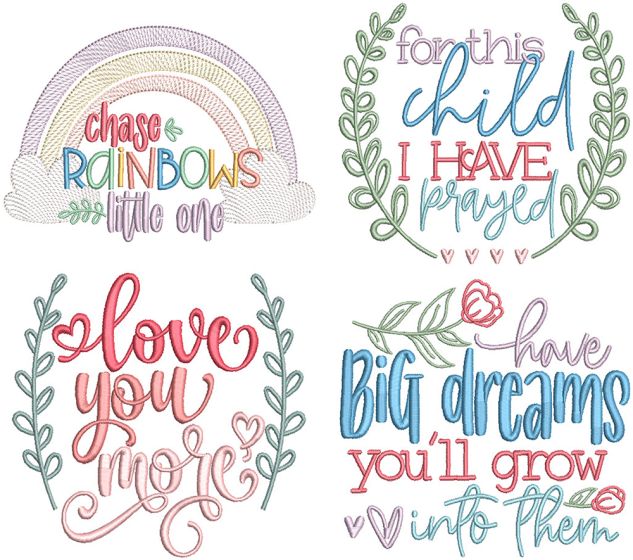 Baby Blessings 10 | Machine Embroidery Designs by JuJu