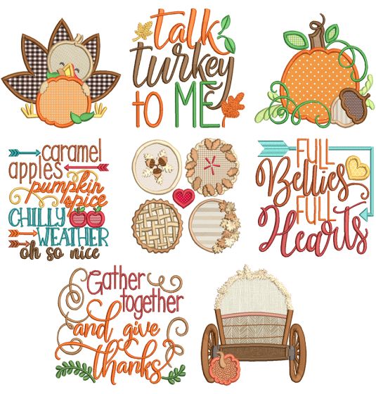 Harvest Fun 2 Machine Embroidery Designs By JuJu
