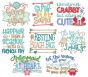 Beach Word Art Machine Embroidery Designs By JuJu

