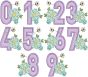 Bee Blossom Applique Numbers | Machine Embroidery Designs by JuJu