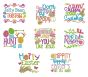 Easter Word Art Set 2 Machine Embroidery Designs by JuJu
