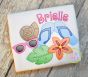 Flip Flops Tropical Scene Sketch Embroidery | Machine Embroidery Designs by JuJu