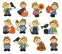 Scarecrows fall Applique Machine Embroidery Designs by JuJu 

