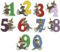 Birthday Sock Monkey Numbers Filled Machine Embroidery Designs by JuJu