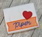 Volleyball Heart Banner Applique Design | Machine Embroidery Designs by JuJu