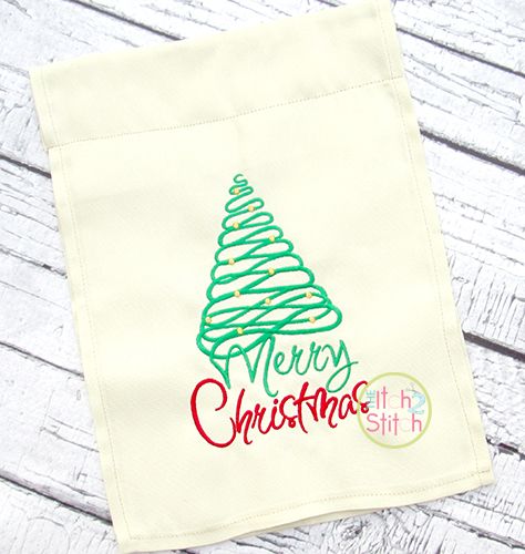 Merry Christmas Tree | Machine Embroidery Designs by JuJu