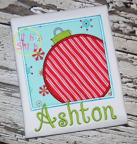 Ornament Box Applique | Machine Embroidery Designs by JuJu