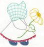 Simply Sunbonnets Colorwork 5x7 Machine Embroidery Designs by JuJu