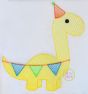Birthday Brontosaurus Sketch | Machine Embroidery Designs by JuJu