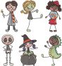 Halloween Stix People | Machine Embroidery Designs by JuJu