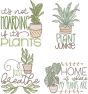 Plant Lovers Word Art 4 | Machine Embroidery Designs by JuJu